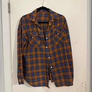 Orange and Blue Flannel